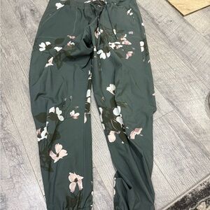 Albion Dark Green Floral Joggers